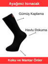 Gümüş Havlu Erkek Çorap Siyah