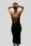 Black Cotton Lycra Tango Dress Beatrix
