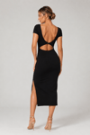 Black Cotton Lycra Tango Dress Mariposa