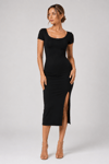 Black Cotton Lycra Tango Dress Mariposa