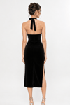 Black Cotton Lycra Tango Dress No 6 Slim Fit 
