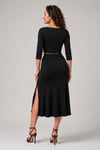 Black Tango Top Maya with 3/4 Long Sleeves