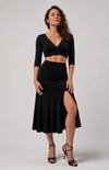 Black Tango Top Maya with 3/4 Long Sleeves