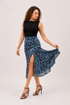Blue Leopard Tango Skirt Isabella