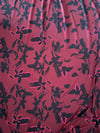 Burgundy & Little Pinky Printed in Cotton Lycra
