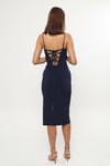Dark Blue Cotton Lycra Tango Dress Beatrix