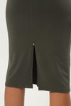 Olive Green Cotton Lycra Tango Dress Beatrix