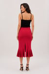 Red Cotton Lycra Tango Skirt Stephanie