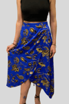 Wrap-Over Flared Skirt