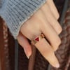 Pembe Taşlı Rose Gold Yüzük