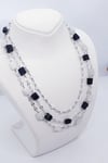 Elegant Siyah Turmalin Moon Stone Kolye