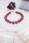 Mat Red Jasper Doğal Taş Bileklik