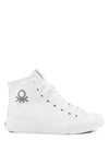 Benetton BN-31042 Kadın Hi Sneaker Beyaz