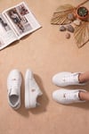 Elit. ASOZREBEKA Kadın Klasik Sneaker Beyaz - Altın