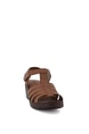 Elit 22D-012 Kadın Hakiki Deri Sandalet Taba