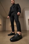 Elit BRK062 Erkek Hakiki Deri Casual Ayakkabı Siyah