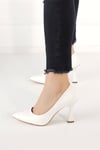 Elit Mst1337C Kadın Stiletto Beyaz