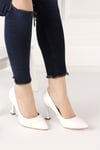 Elit Mst1337C Kadın Stiletto Beyaz