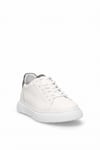 Elit RGO1773 Erkek Hakiki Deri Klasik Sneaker Beyaz - Gri