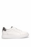 Elit RGO1773 Erkek Hakiki Deri Klasik Sneaker Beyaz - Gri