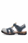 Elit ŞA-F-041-25Y Filet Erkek Çocuk Düz Sandalet Lacivert - Gri