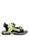Elit ŞA-P-022-25Y Patik Erkek Çocuk Düz Sandalet Siyah - Yeşil