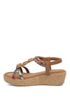 Guja 24Y155 Kadın Dolgu Topuk Sandalet Camel