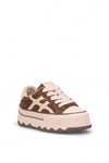 Guja 26BLG366 Kadın Hakiki Deri Klasik Sneaker Camel