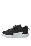 Kinetix 102694521 6F Enfance PU BJK P 6PR Patik Erkek Çocuk Işıklı Klasik Sneaker Siyah