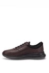 King Paolo L1378 Erkek Hakiki Deri Memory Foam Klasik Sneaker Kahverengi