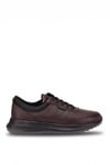 King Paolo L1378 Erkek Hakiki Deri Memory Foam Klasik Sneaker Kahverengi