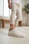 Lufian 111230293 Paul Erkek Hakiki Deri Klasik Sneaker Beyaz