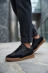 Lufian 111230296 Milo Erkek Hakiki Deri Klasik Sneaker Siyah