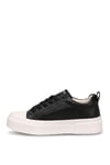 Lufian 121230087 Mia Kadın Hakiki Deri Klasik Sneaker Siyah