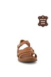Mammamia D23YS-1195C Kadın Hakiki Deri Sandalet Taba
