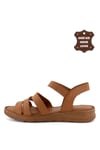 Mammamia D23YS-1195C Kadın Hakiki Deri Sandalet Taba