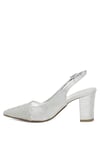 Miss Park Moda PM172 K829 Kadın topuklu Ayakkabı Gümüş