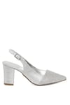 Miss Park Moda PM172 K829 Kadın topuklu Ayakkabı Gümüş