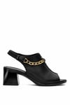 Pierre Cardin PC-54632 Kadın Hakiki Deri Topuklu Sandalet Siyah
