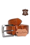 Pierre Cardin PC404 Erkek 4 cm Hakiki Deri Kemer Taba