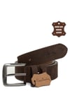 Pierre Cardin PC407N Erkek 4 cm Hakiki Deri Kemer Kahverengi