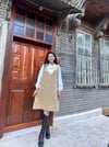 Bej Kaşe Kısa Jile Elbise