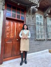 Bej Kaşe Kısa Jile Elbise