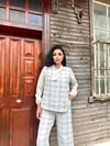Beyaz Tüvit Pantolon Yelek Takımı (2'li Takım)
