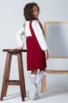 Bordo, Kız Çocuk Salopet Etek