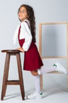 Bordo, Kız Çocuk Salopet Etek