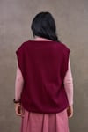 Bordo Oversize Süveter