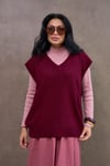 Bordo Oversize Süveter
