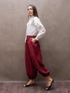 Bordo Şalvar Pantolon