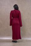 Bordo Triko Elbise